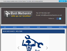 Tablet Screenshot of bushmechanics.co.uk